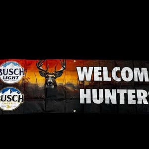 Busch/ Busch Light Logo Beer Welcome Jäger Banner 2 x 6 ft