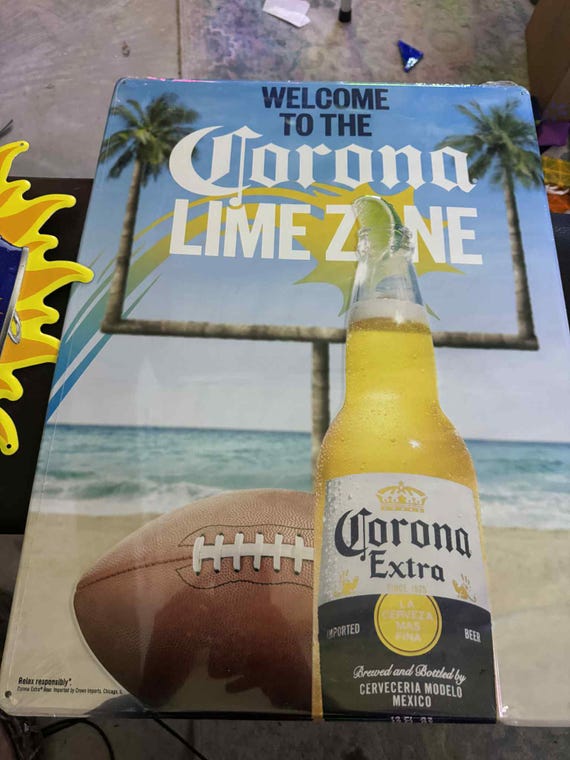 Corona Extra サインライト パネル3枚 店舗用 Corona Beer Metal Tin Sign: Lime Zone Bar Decor (24x18) - Etsy