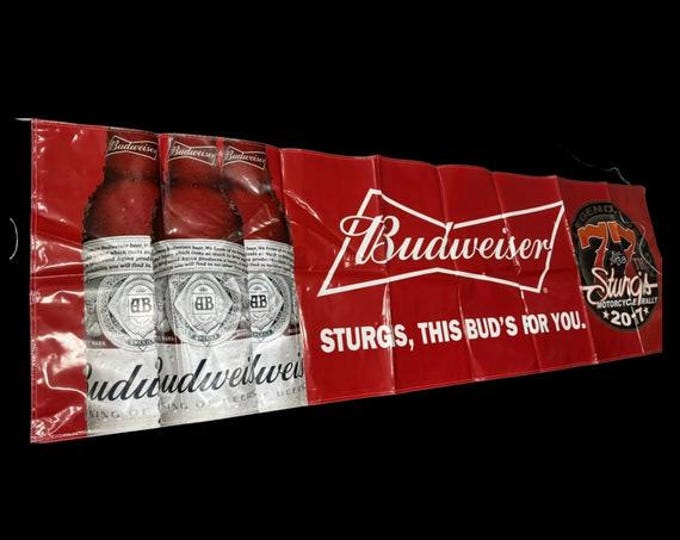 HarleyDavidson , Sturgis Motorcylcle Mancave BUDWIESER STURGIS 75th Biker Rally Banner 3x10ft
