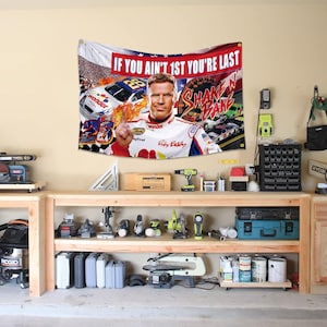 If You Ain’t First, You’re Last 3x5 Ft Flag – Funny Talladega Nights Ricky Bobby Banner for Man Cave or Garage