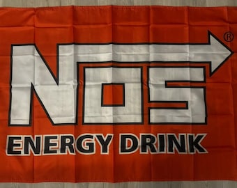 NOS Energy Drink Banner - 3x5ft- Power Up Your Space!