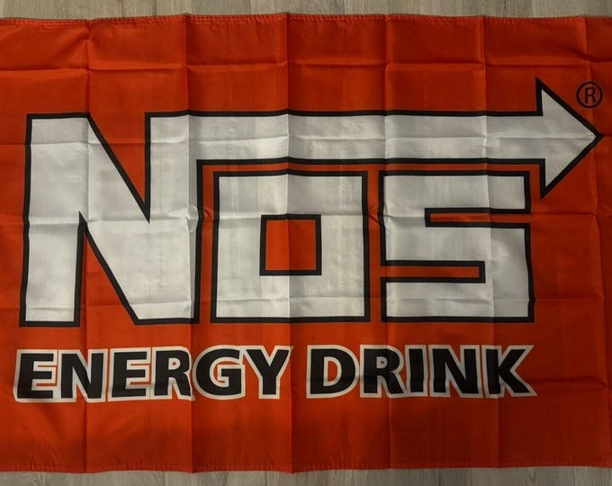 NOS Energy Drink Banner - 3x5ft- Power Up Your Space!