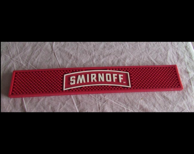 Vintage Smirnoff Bar Mat - NOS 2015 - Retro Home Bar Decor - Collectible Alcohol Memorabilia
