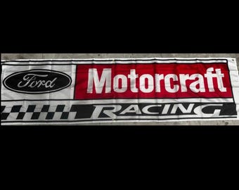Beautiful 2'x8' Ford Motorcraft Racing Banner – High-Quality Polyester