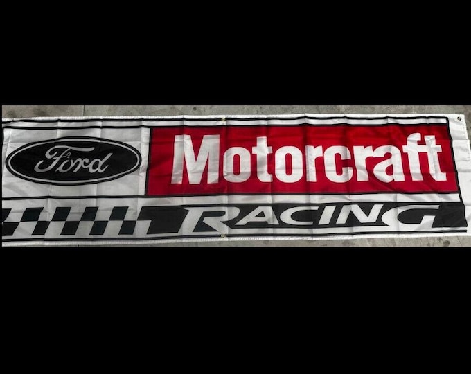 Beautiful 2'x8' Ford Motorcraft Racing Banner – High-Quality Polyester