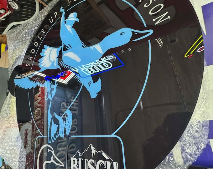 Busch Light Duck Season Acrylic Non lighted Sign | For Duck Season Bar Sign | 24” Shiny Acrylic Beer Display