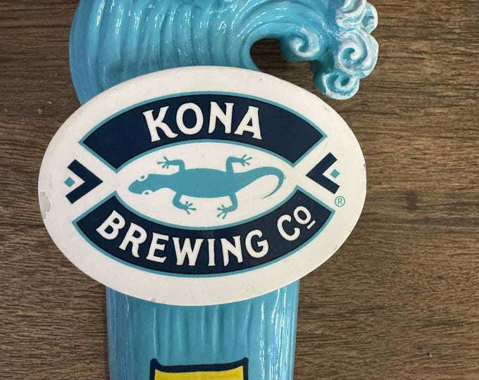 Used Kona Brewing Co. BIG WAVE Golden Ale Beer Tap Handle - Authentic Brewery Collectible
