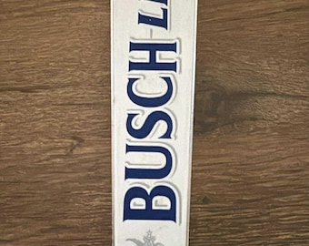 Rare Busch Light Metal Tap Handle | Aluminum Plated Bar Handle | Vintage Anheuser Busch Beer Decor