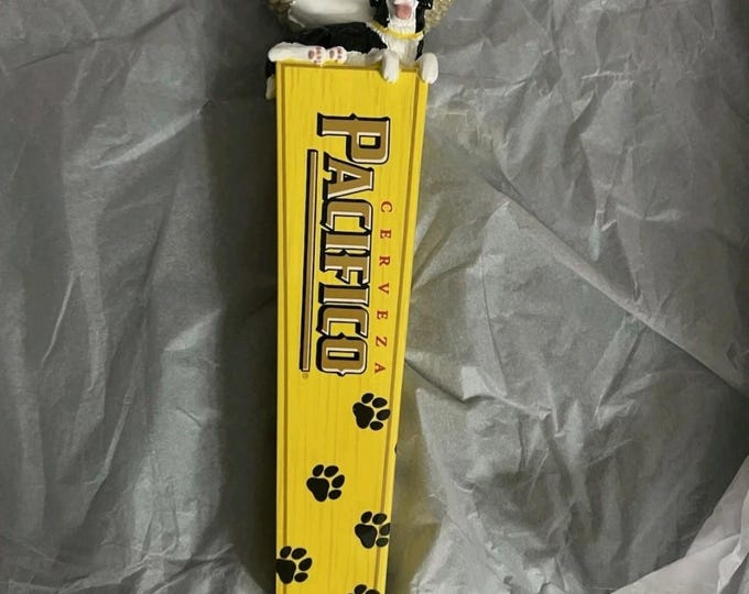 Pacifico Cerveza Dog Tap Handle Yappy Hour Life Preserver Beer Tap Handle 12.5”