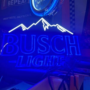 NEW Busch Light Mountains LED Sign – 22&quot;x15&quot;