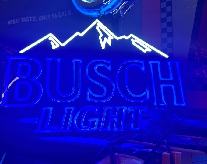 NEW Busch Light Mountains LED Sign – 22"x15"