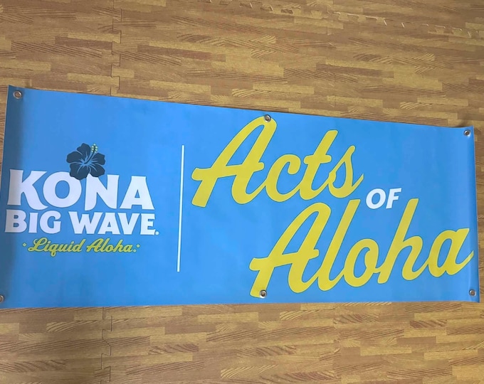 Island Wave Beer Banner Wall Decor | Tropical Surf Bar Banner | Large Mancave Garage Patio Wall Hanging | 20x50 Inch