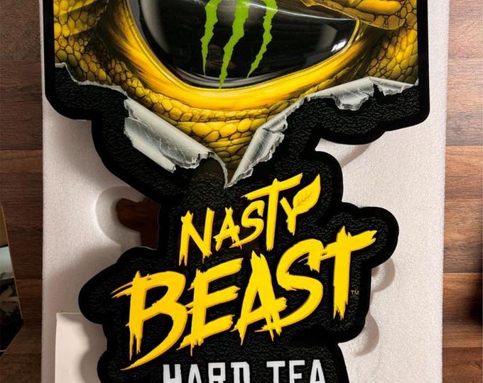 Monster Energy “Nasty Beast” LED Sign – 24" Bar Light – 110V Plug-In – New