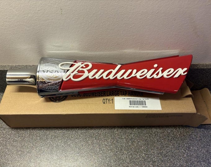Budweiser Double Sided Beer Tap Handle - Authentic Bar Decor
