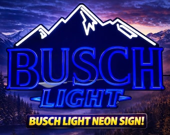 NEW Busch Light Mountains LED Sign – 22"x15"