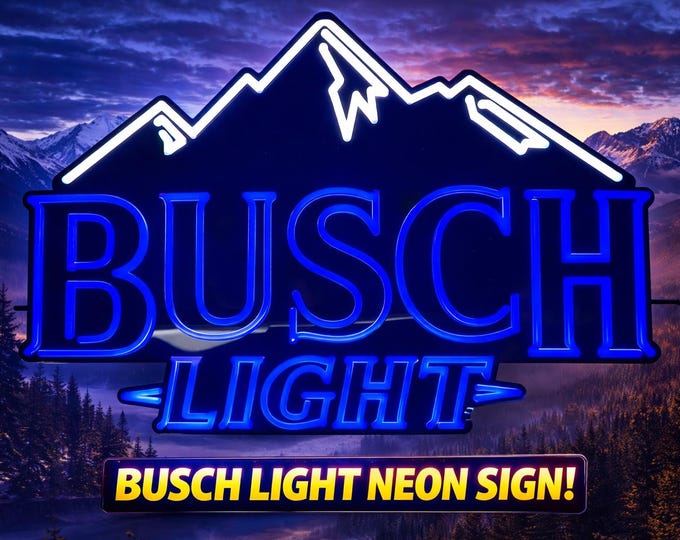 NEW Busch Light Mountains LED Sign – 22"x15"