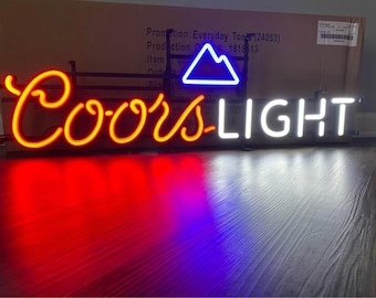 Coors Light LED Sign – 39"x13" – Bright Bar Light – Man Cave Decor – NEW