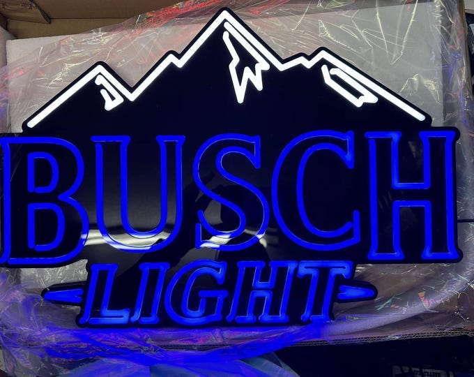 NEW Busch Light Mountains LED Sign – 22"x15"