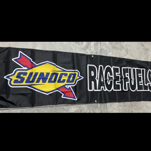 Grote banner Sunoco Race Fuels - 2 x 8 ft polyester met doorvoertules