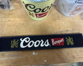Brand New Coors Banquet Bar Rail Mat – Perfect for Any Bar or Man Cave!