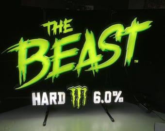 Monster Energy Beast LED bar sign