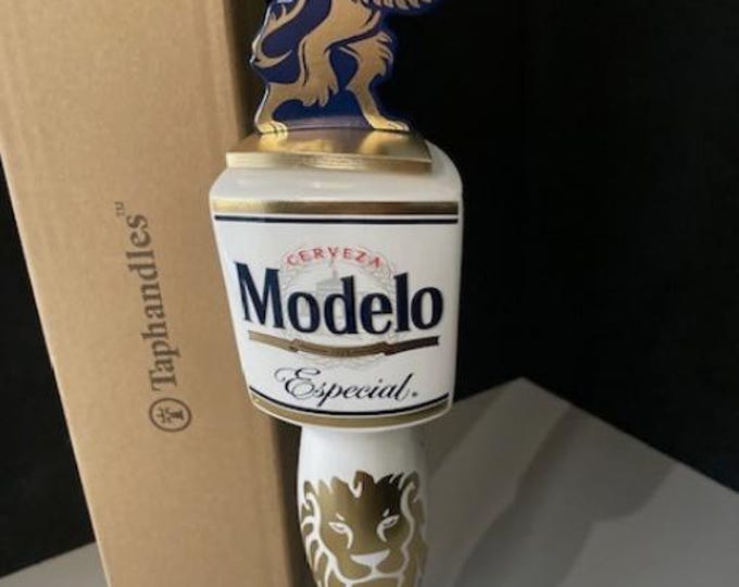 Modelo Especial Beer Tap Handle – 11" Tall with New Lion Topper – New Bar Decor Collectible