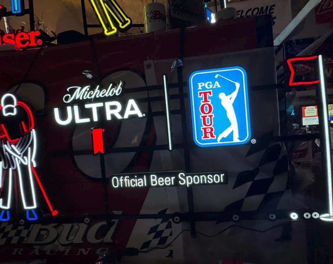 Michelob ULTRA PGA Tour LED Putting Sign 48” Lighted Bar Sign Mancavedecor Golf
