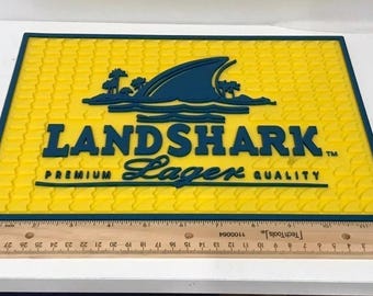 Landshark Bar Mat Spill Mat Drip Mat – 12x9” New Rubber Drink Rail for Bar or Home