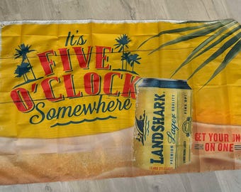 Landshark Lager 'Five O’Clock Somewhere' Banner – 3'x5