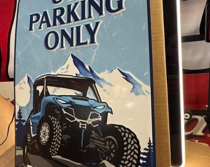 Busch Light UTV Parking Only Metal Sign 22x16 Great Outdoors ATV Garage Mancavedecor Wall Deco
