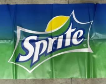 Sprite Banner 2x4 Ft – Event Advertising Sign – Bright Green Decor for Man Cave, Garage, or Bar