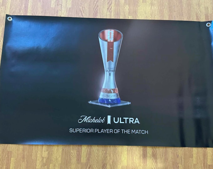 Michelob Ultra Superior Player of the Match Banner Sports Bar Mancave Wall Decor