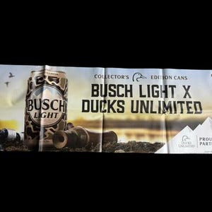 Busch Limited* Busch Light Jagd Banner Ducks Unlimited Vinyl Beer Man Höhlenjäger