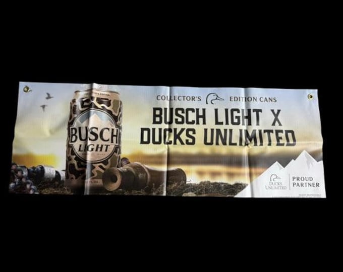 Busch Limited* Busch Light Hunting Banner Ducks Unlimited Vinyl Beer Man Cave Hunter
