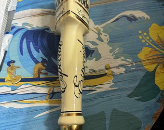 RARE Modelo Especial Beer Tap Handle – Rare Dark Variant with 2 Toppers (Lion & Crest) – 11” Used Bar Decor