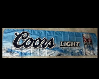 New! Coors Lite Beer Banner Sign Nascar 2x8ft Rev Up Your Decor!!! Mancave!