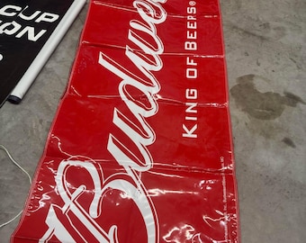 NOS Budweiser Flag Banner Man Cave Beer new old stock