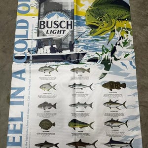 Flash Sale * NEU Busch / Busch Lite Reel Salzwasser Edition Outdoor Banner “60 x 10 cm