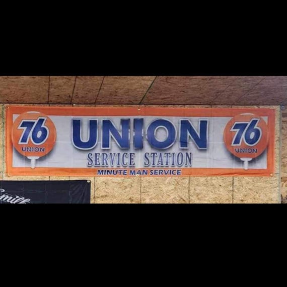 Union 76 Gas Station Banner: Vintage Mancave Garage Decor - Etsy