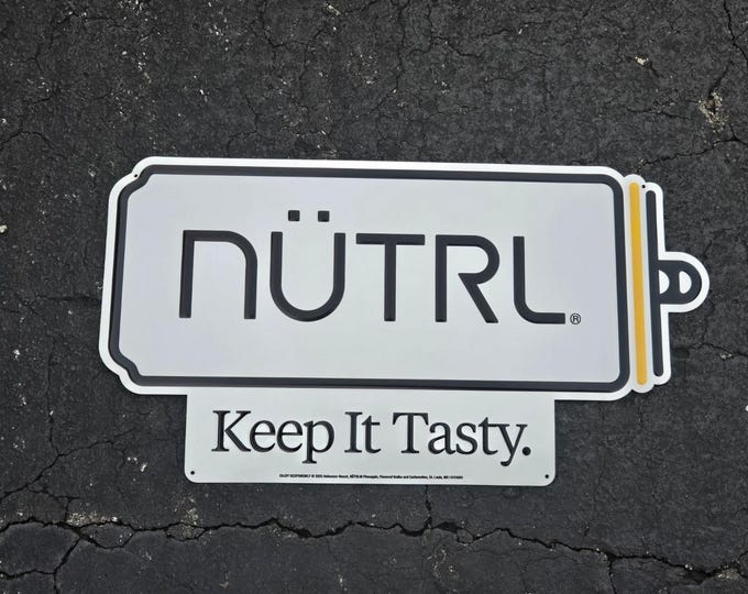Nutrl Seltzer Tin Sign 24x12 Bar Decor Keep It Tasty Sign Man Cave Decor Garage Wall Metal Beer Sign