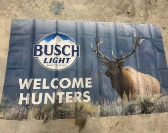 ElkBusch Light Logo Beer Welcome Hunters Banner 3x5ft