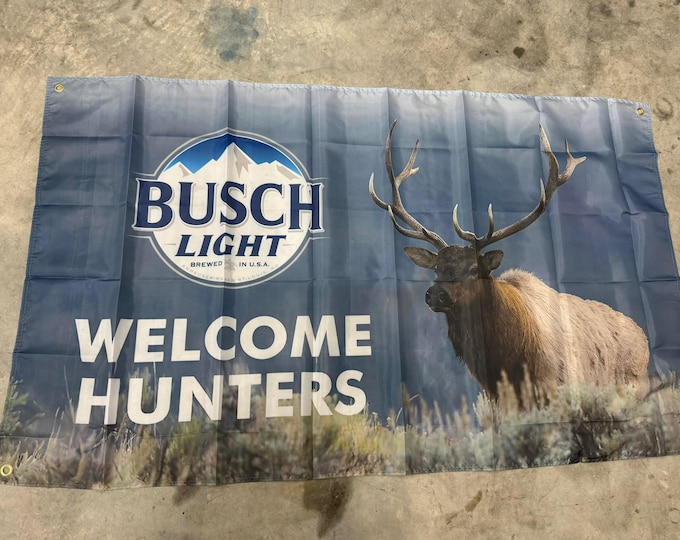 ElkBusch Light Logo Beer Welcome Hunters Banner 3x5ft