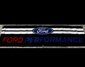 Ford Performance Racing Team Garage Banner Man Cave Banner 2x8ft