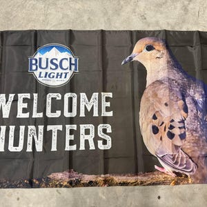 Busch Light Logo Beer Willkommen Jäger Banner 100 x 150 cm
