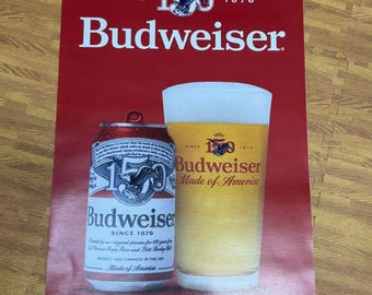 Budweiser 150th Anniversary Vinyl Banner | Celebrate 150 Years of Budweiser Wall Sign | 36” x 24”