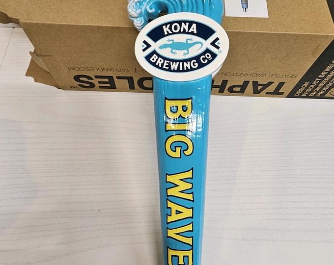 New Kona Brewing Co. BIG WAVE Golden Ale Beer Tap Handle - Authentic Brewery Collectible