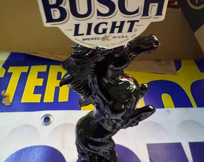 Rare Busch Light Stallion Tap Handle 10.5” Tall Beer Tap Handle | Anheuser Busch Bar Decor | Mancavedecor Collector Tap