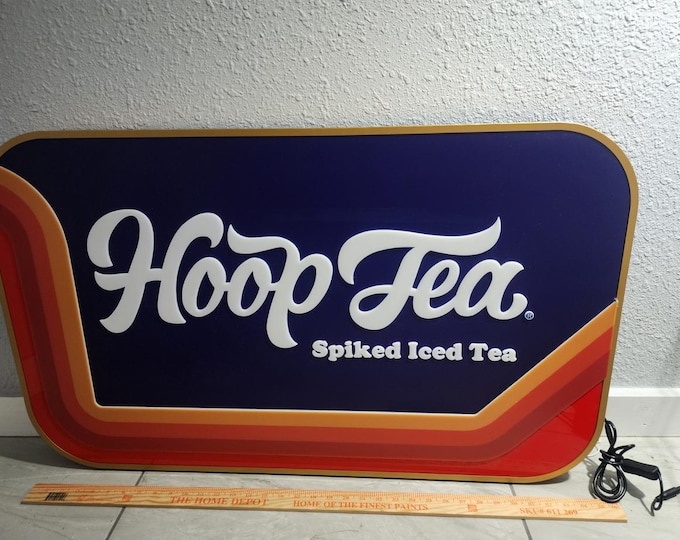 Rare Hoop Tea Dynamic LED Sign 36x22 – Animated Multicolor Bar Light | Anheuser-Busch Collector Display