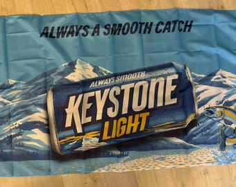 Keystone Light 'Always a Smooth Catch' Banner – 3'x5' – Perfect for Indoor/Outdoor Use