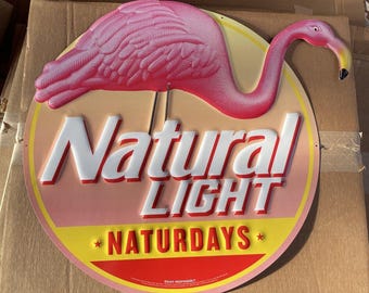 RARE Natural Light Naturdays Tin Sign – Fun Retro Beer Wall Art